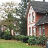 Häuserfronten in der Rheinbabensiedlung